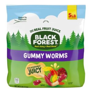 Black Forest Gummy Worms 5lb Resealable Bag